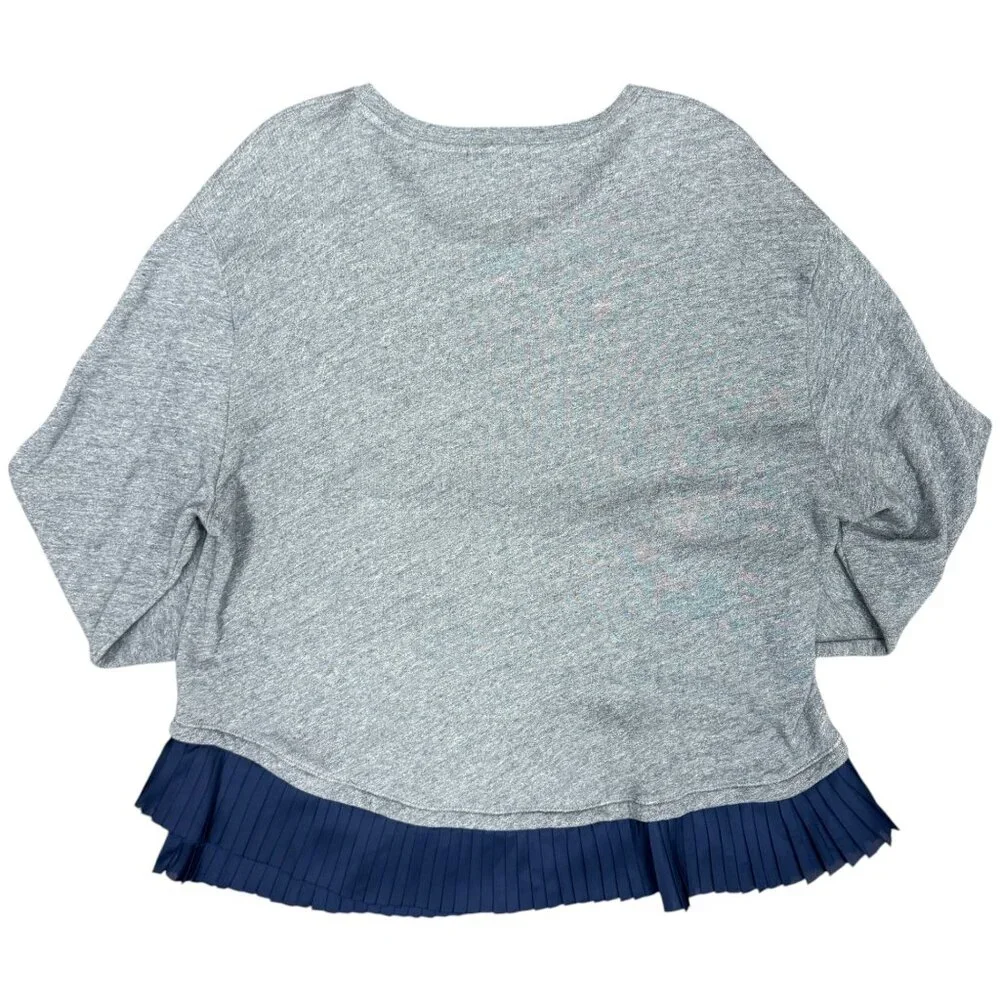 EUC Women's J. CREW Ruffle Hem Sweatshirt Ruffle Trim |‎ Size XL